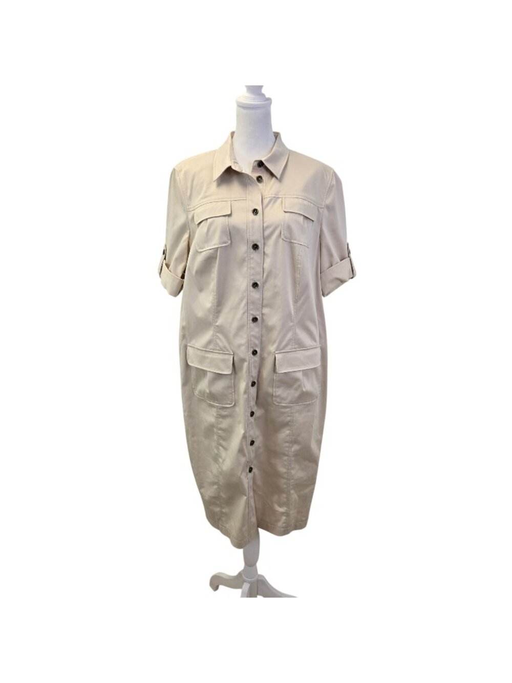 Basler Everglades Cotton Blend Utility Dress Size 42/US Medium *Missing Belt*